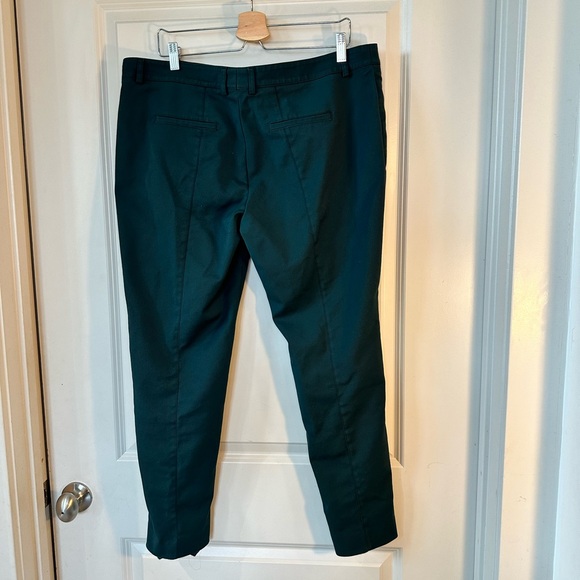 Akris Punto Teal Melissa Slim Fit Straight Leg Cigarette Pants, size 16 - Picture 2 of 9